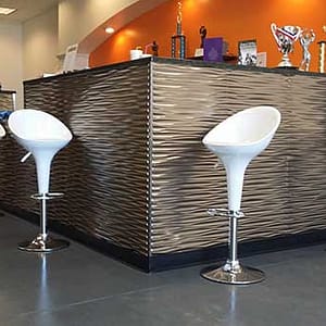 Iron Peach - Fasade Dunes Wall Panel in Brushed Nickel