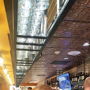Stone Arch Restaurant - Fasade Traditional 1 Ceiling Tile in Moonstone Copper