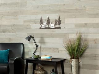 Rustic Grove Wood Planks in Mixed Gray-Light