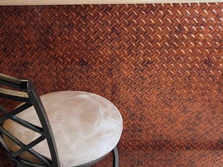 Fasade's Diamond Plate Wall Panel in Moonstone Copper