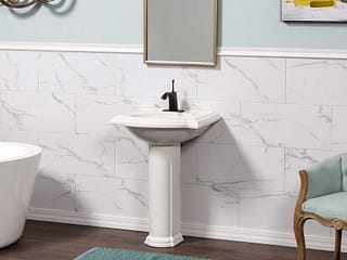 Palisade Wall Tile (Small Profile) in Carrara Marble