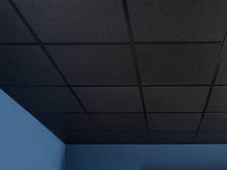 Genesis 2x2 Stucco Pro Ceiling Tile in Black