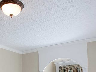 Fasade 2x4 Direct Apply Ceiling Tile - Traditional 2 in Matte White