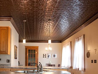 Fasade 2x4 Direct Apply Ceiling Tile - Traditional 2 in Smoked Pewter