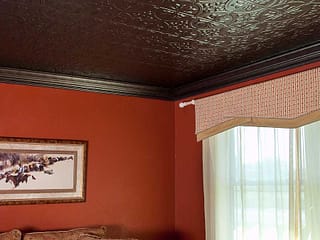 Fasade 2x4 Direct Apply Ceiling Tile - Traditional 2 in Smoked Pewter