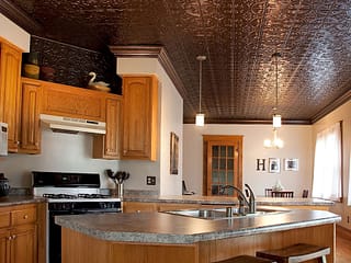 Fasade Direct Apply 2x4 Ceiling Tile - Traditional 2 in Smoked Pewter