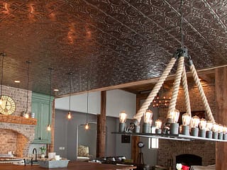 Fasade 2x4 Direct Apply Ceiling Tile - Traditional 2 in Brushed Nickel