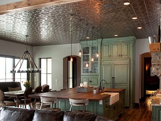 Fasade Traditional 2 Ceiling Tile in Brushed Nickel