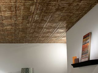 Fasade 2x4 Direct Apply Ceiling Tile - Regalia in Bermuda Bronze