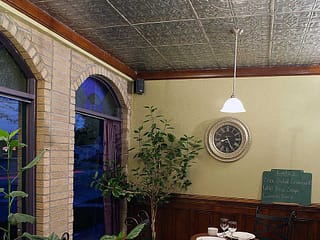 Fasade 2x2 Suspended Ceiling Tile - traditional 2 in Crosshatch Silver