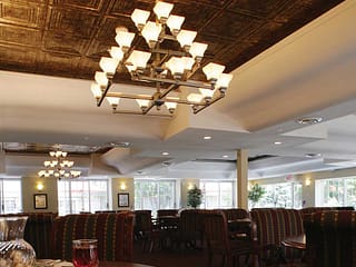 Fasade 2x2 Suspended Ceiling Tile - Traditional 3 in Bermuda Bronze