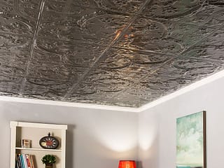 Great Lakes Tin Nail Up Ceiling Tile - Saginaw in Argento