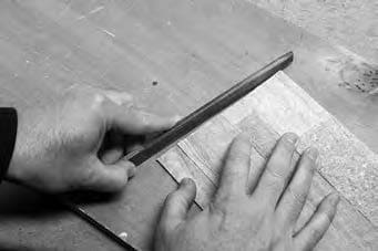 Proper position for squaring up an edge or smoothing a rough spot