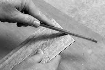 Do not file the edge at an angle