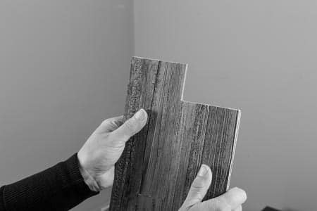 Cut away the notch with a miter saw