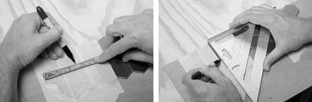 Measure, map out and mark where the cut must be made