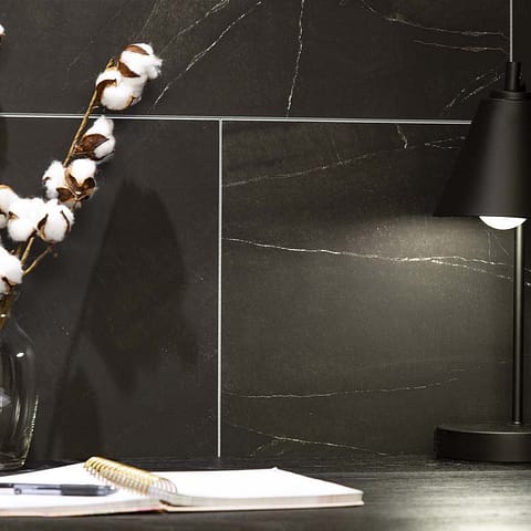 Palisade 15&quot; x 26&quot; Tile in Black Ice