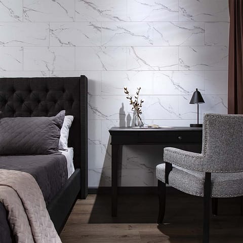 Palisade 11&quot; x 23&quot; Tile in Carrara Marble