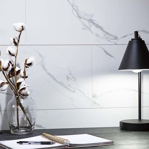 Palisade 11&quot; x 23&quot; Tile in Carrara Marble