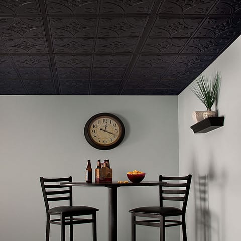 Genesis 2x2 Direct Apply Ceiling Tile - Antique in Black