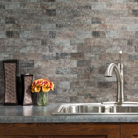 Aspect Collage Backsplash Tile in Ancient Cork