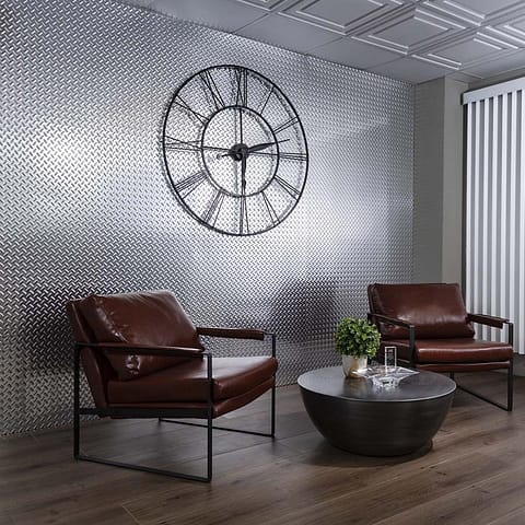 Fasade&#039;s Diamond Plate in Brished Aluminum