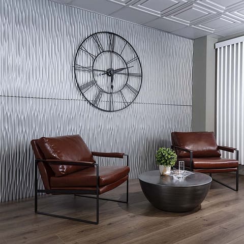 Fasade&#039;s Dunes (vertical) in Argent Silver