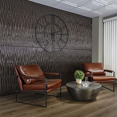 Fasade&#039;s Dunes (vertical) in Smoked Pewter