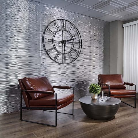 Fasade&#039;s Waves (horizontal) in Brushed Aluminum