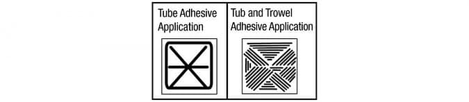 Tube adhesive application drawing