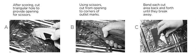 How to cut panels for outlets and light switches