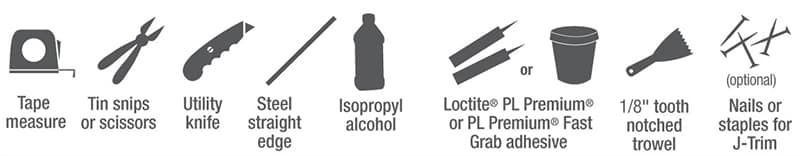 Tools and items you will need