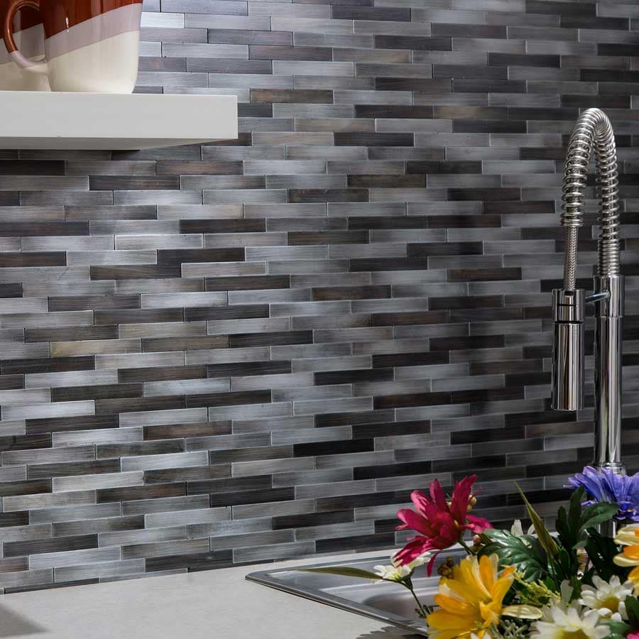 Aspect Peel and Stick Distressed Mini Metal Tiles