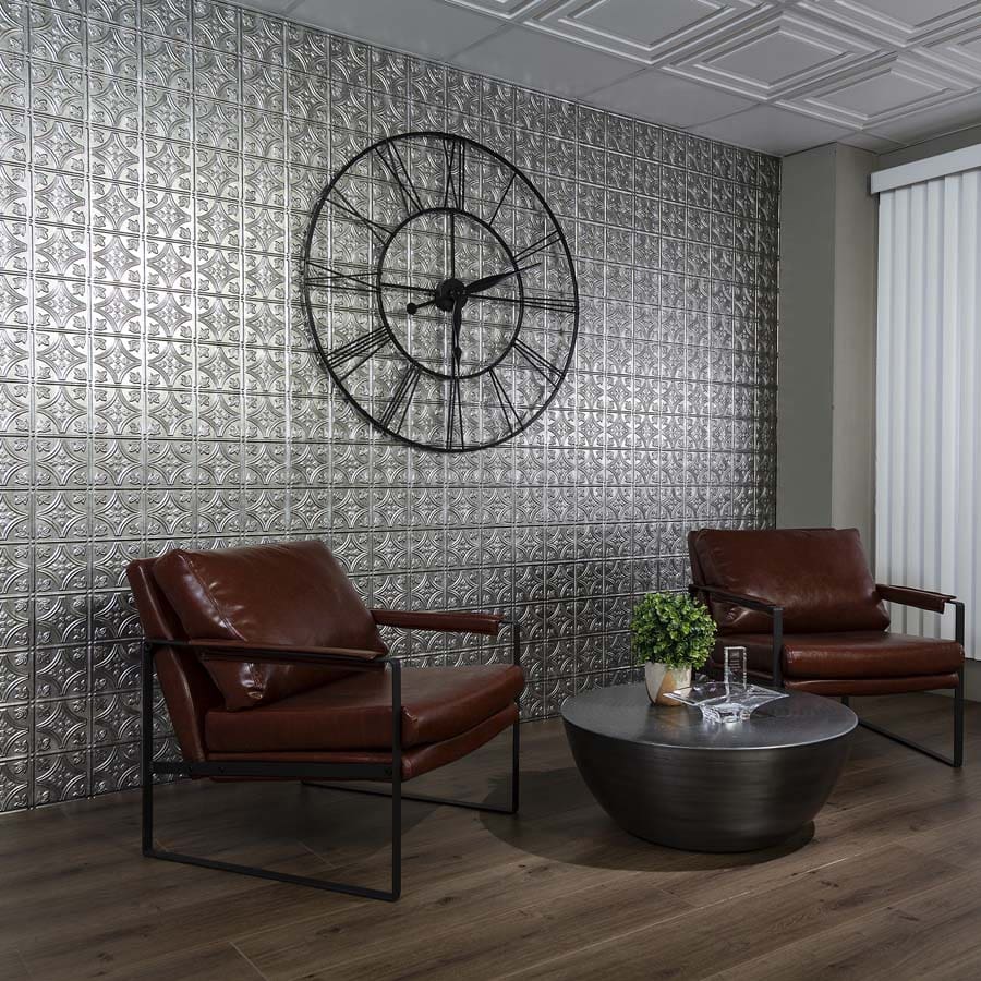 Fasade's Traditional 1 in Crosshatch Silver