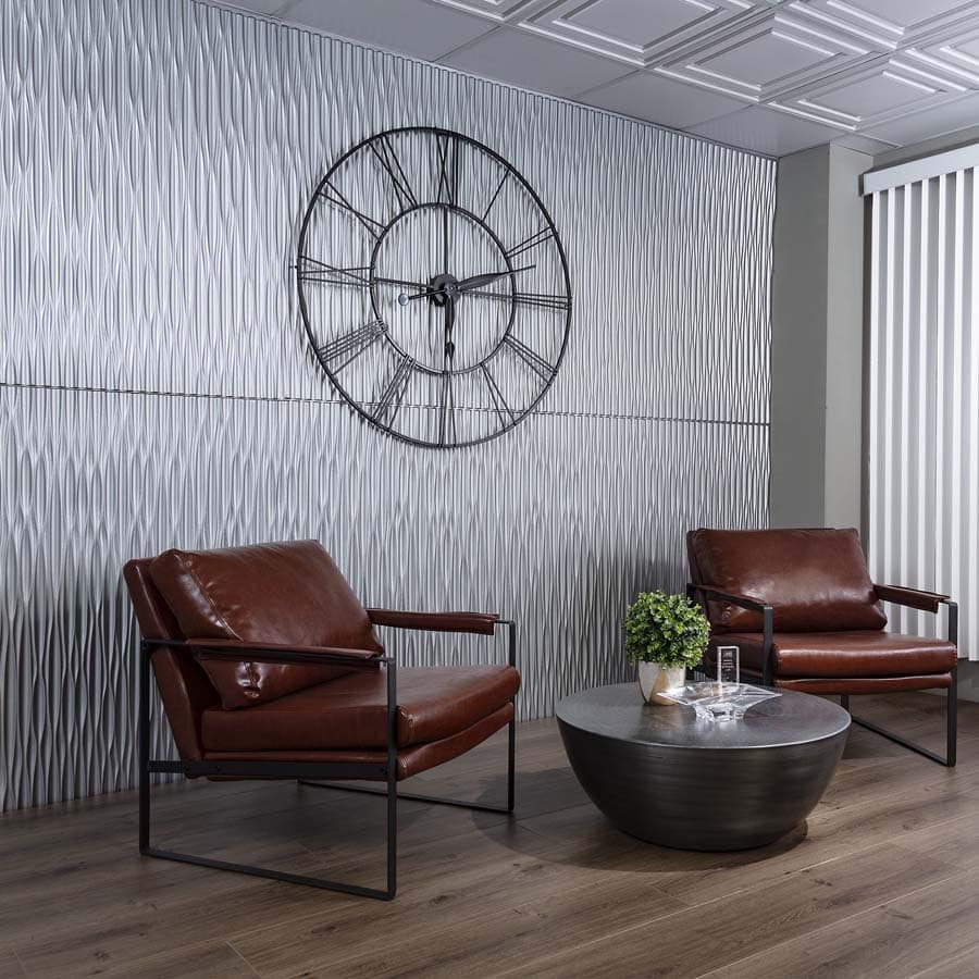 Fasade's Dunes (vertical) in Argent Silver