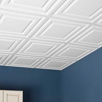 75400_IconReliefWhite01_large Icon Relief ceiling tiles in white - installed