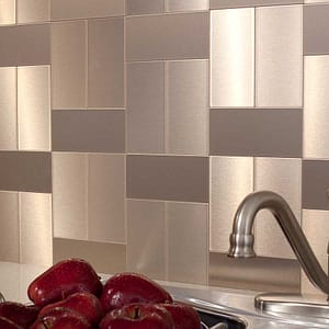 Peel and Stick 3x6 Metal Backsplash Tiles
