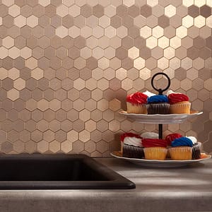 Peel and Stick Matted Metal Backsplash Tiles