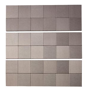 Aspect Matted Square Tiles in Brushed Stainless Aspect Matted Square Tiles in Brushed Stainless