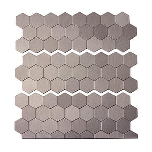 Aspect Honeycomb Matted Metal Tile in Brushed Stainless Aspect Honeycomb Matted Metal Tile in Brushed Stainless