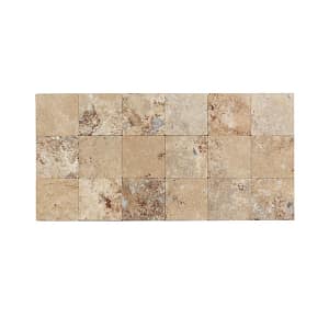 Collage Backsplash Tile in Aged Travertine Collage Backsplash Tile in Aged Travertine