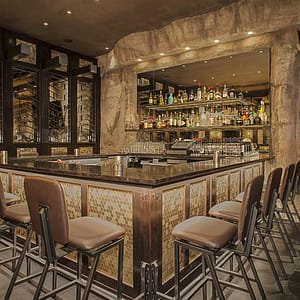 Honeycomb Matted Metal in Champagne