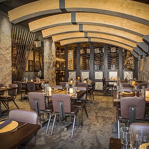 Honeycomb Matted Metal Backsplash in Champagne