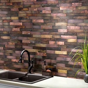 Aspect Distressed Metal Tiles in Bronze Relic