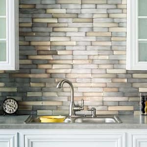 Aspect Distressed Metal Tiles in Gilded Silver