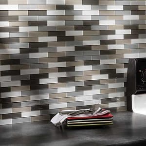 Aspect Matted Glass Tiles in Rustic Clay
