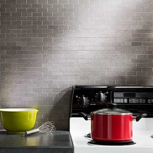 Aspect Mini Matted Subway Tiles in Brushed Stainless