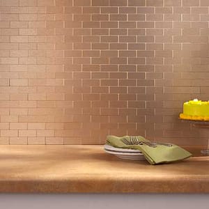 Aspect Mini Matted Subway Tiles in Champagne