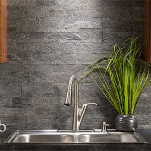 Aspect Stone Backsplash Tiles in Frosted Quartz Aspect Stone Backsplash Tiles in Frosted Quartz