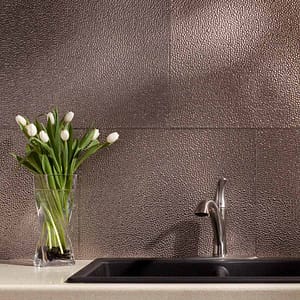 Fasade Backsplash in Hammered